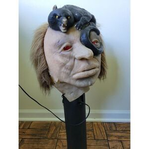 Rotating mad scientist vintage handmade Halloween prop rat